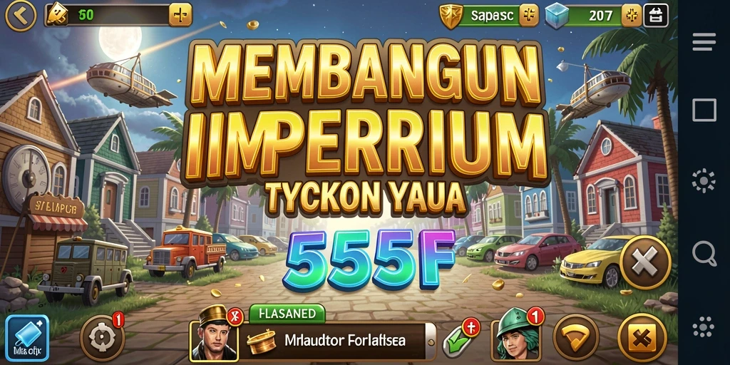 Tampilan gameplay Tycoon yang menarik dalam 555F.