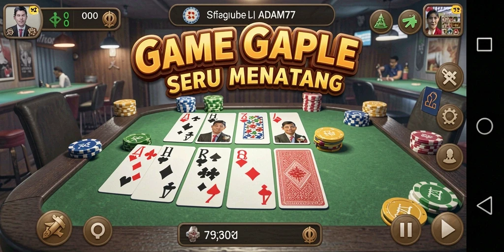 Screenshot gameplay menyenangkan dari ADAM77 dengan antarmuka yang menarik.