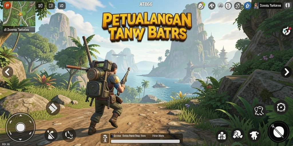 Tangkapan layar gameplay menampilkan eksplorasi dunia terbuka yang menakjubkan.