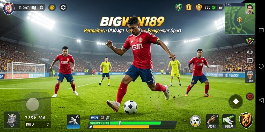 Tampilan gameplay menegangkan dalam BIGWIN189 dengan aksi olahraga yang seru.