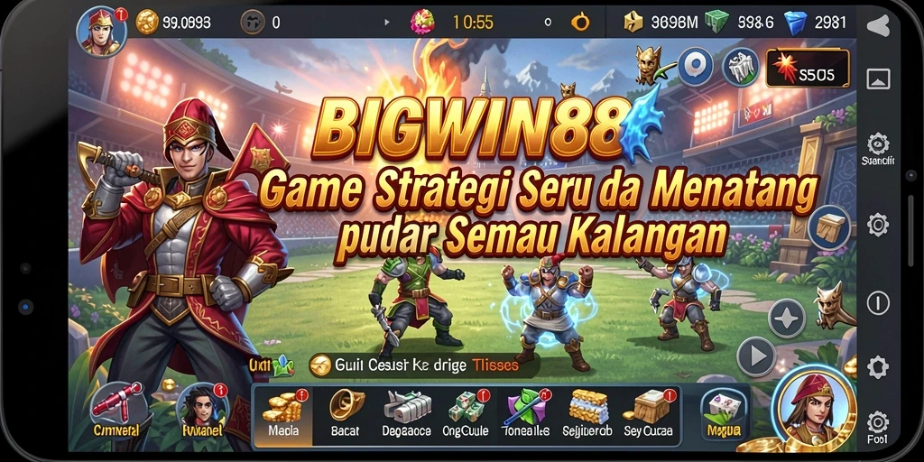 Screenshot gameplay BIGWIN88 yang menampilkan strategi dan taktik.
