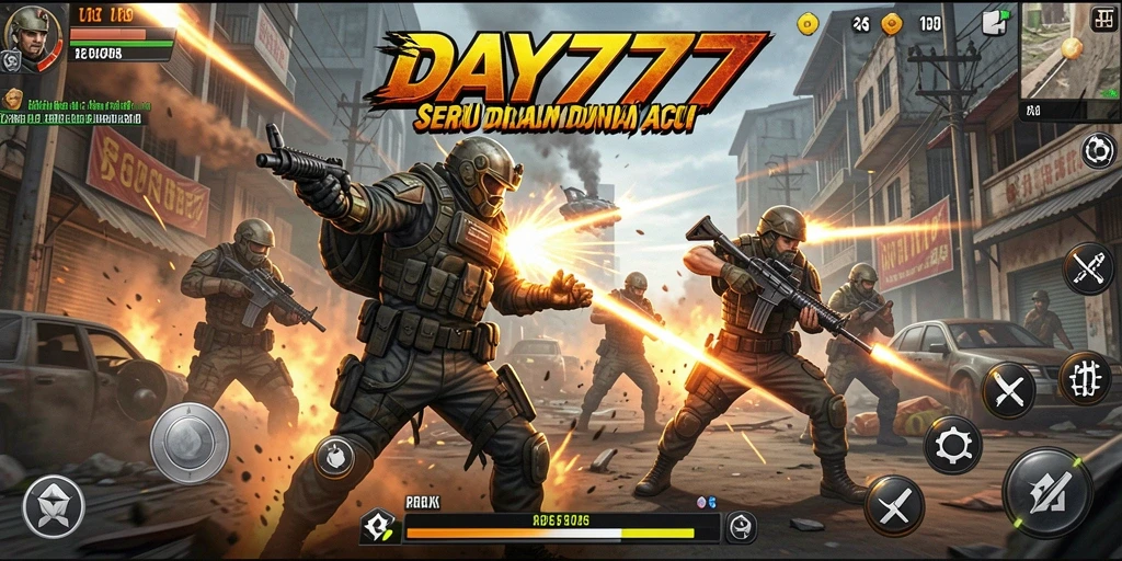 Tampilan gameplay DAY777 yang penuh aksi dan tantangan.