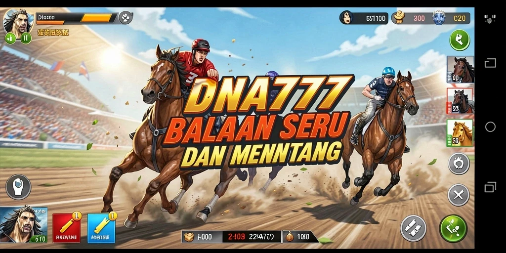 Tangkapan layar dari gameplay balap seru di DNA777.