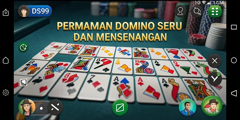 Tangkapan layar gameplay Domino DS99 yang menampilkan keseruan permainan.
