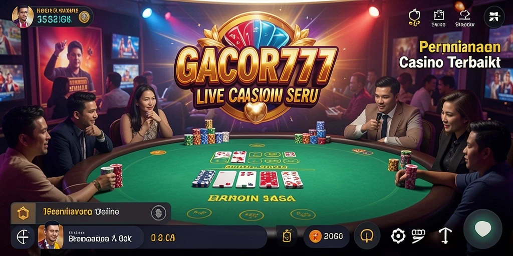 Tampilan menarik dari gameplay Live Casino GACOR777 yang mengesankan.