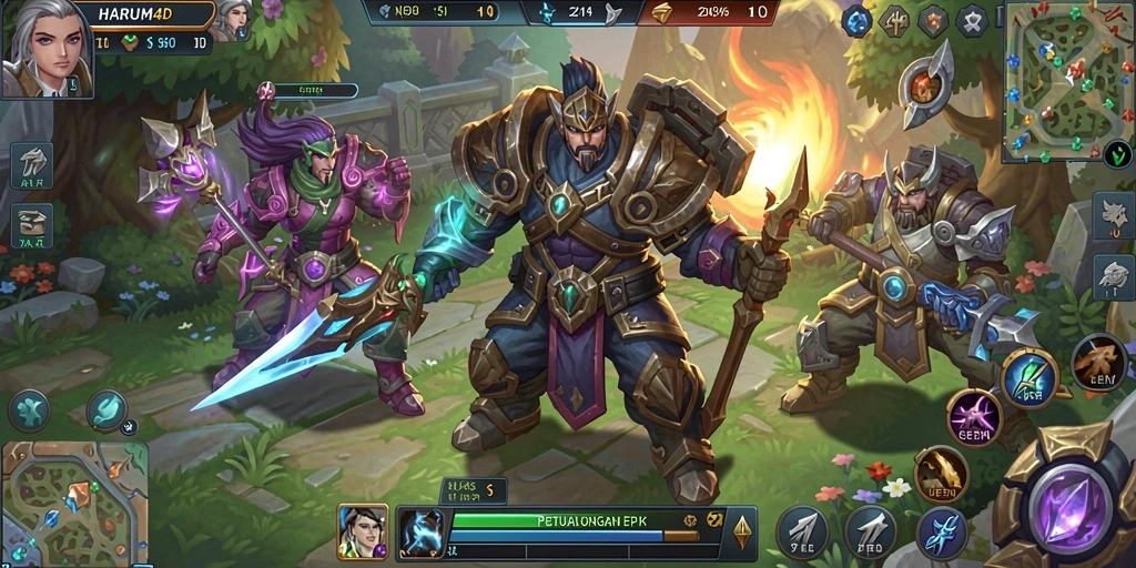 Tampilan gameplay menarik dari HARUM4D dalam dunia MMORPG.
