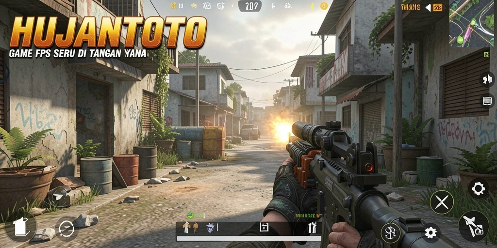 Gameplay mendebarkan di HUJANTOTO dengan aksi tembak-menembak yang intens.