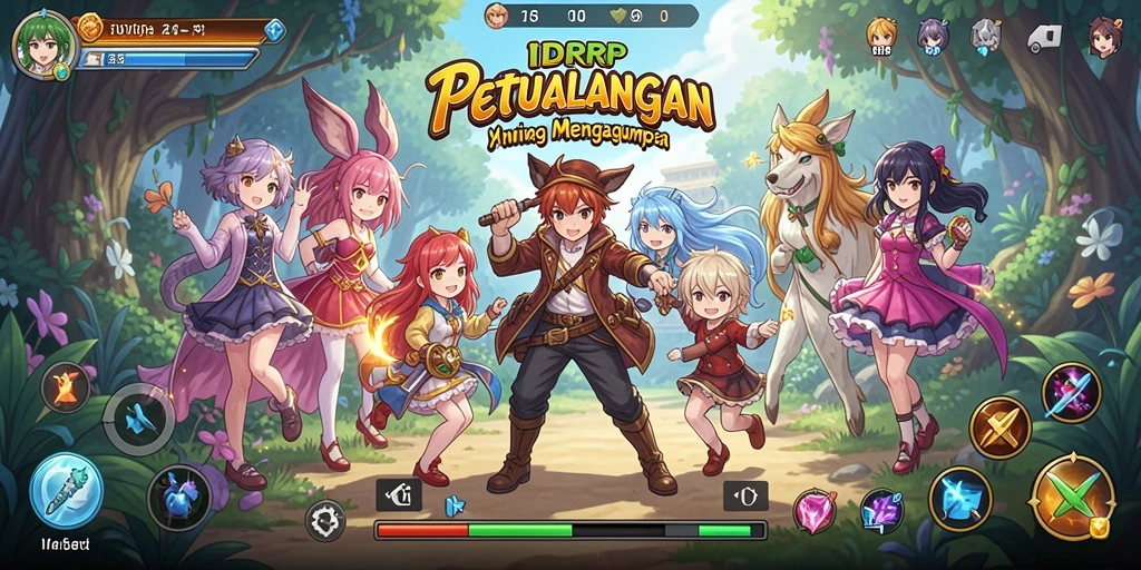 Tampilan gameplay IDRRP yang memesona dan penuh warna.