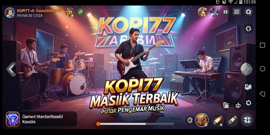 Tampilan gameplay KOPI77 yang memukau dengan musik yang dinamis.