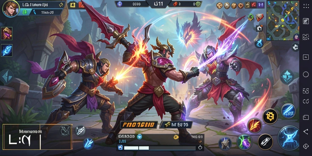 Tampilan pertarungan seru dalam gameplay LG111.