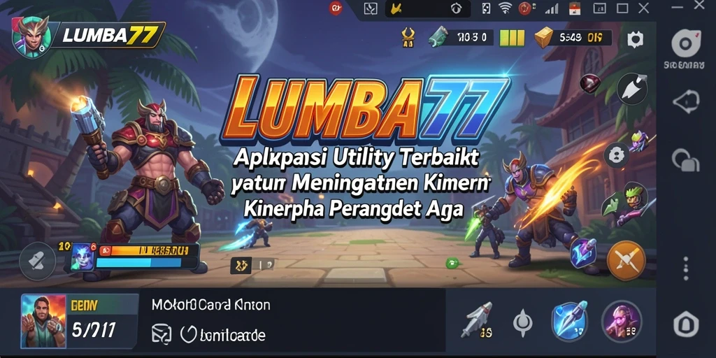 Antarmuka LUMBA77 menampilkan berbagai fitur Utility yang memudahkan pengguna.