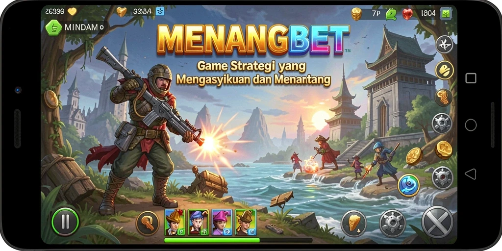 Tampilan gameplay intens di <strong>MENANGBET</strong> dengan aksi strategi yang dinamis.