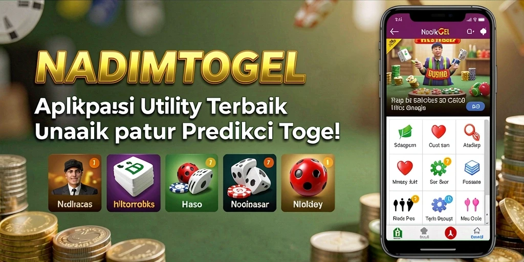 Tampilan intuitif dari aplikasi NADIMTOGEL untuk prediksi togel.
