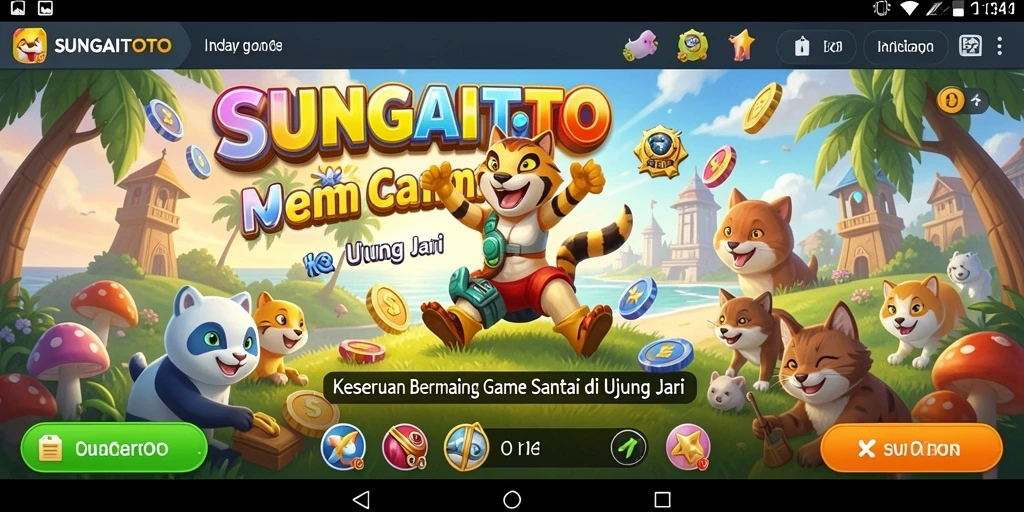Tampilan gameplay SUNGAITOTO yang seru dan penuh warna.