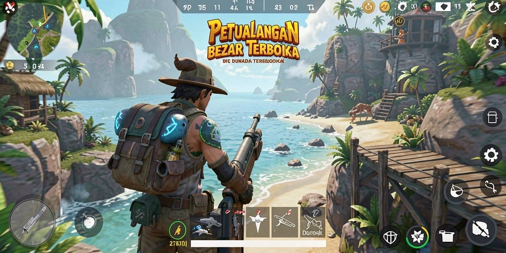 Gameplay T6 menampilkan eksplorasi dunia terbuka yang imersif.