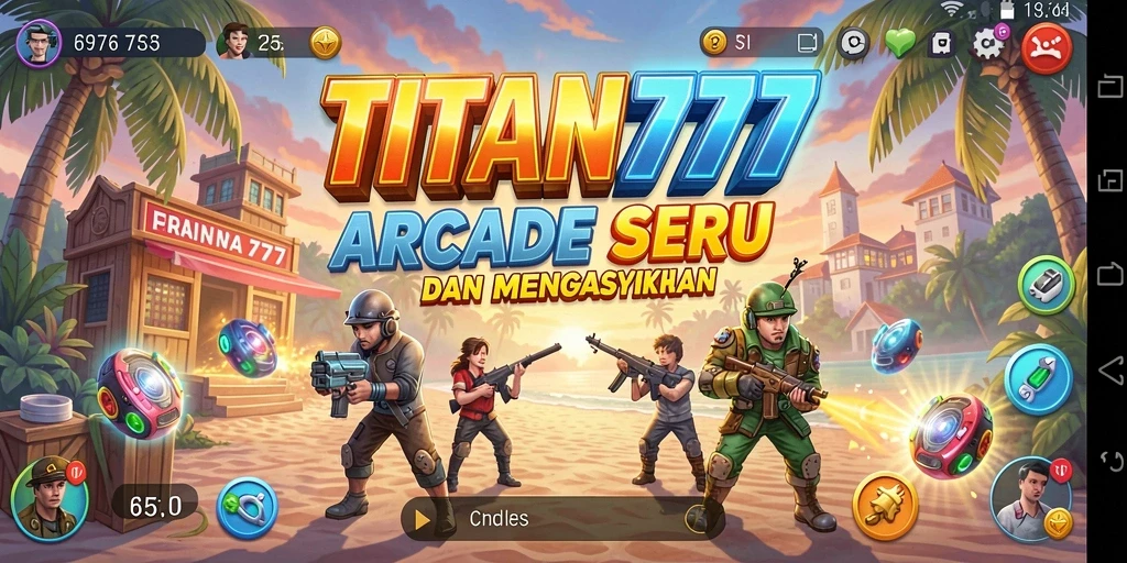 Tampilan gameplay menegangkan dari TITAN777 dengan grafis yang memukau.
