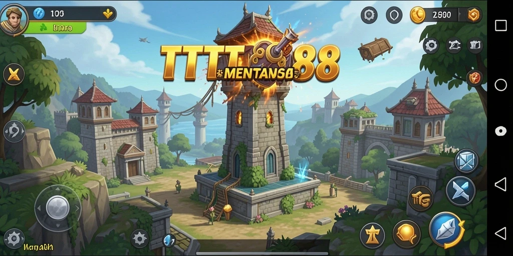 Tampilan strategi dan aksi di TTT888 saat melawan musuh.