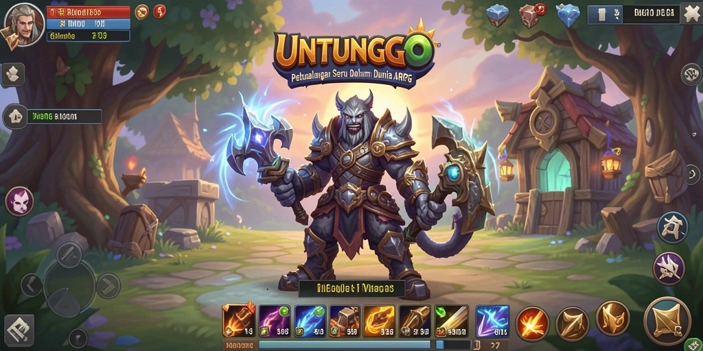 Tampilan gameplay seru dalam dunia ARPG UNTUNGGO.